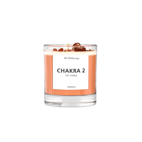 Chakra 2 Sonnenstein Edelstein Kerze