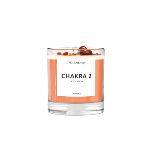 Chakra 2 Sonnenstein Edelstein Kerze