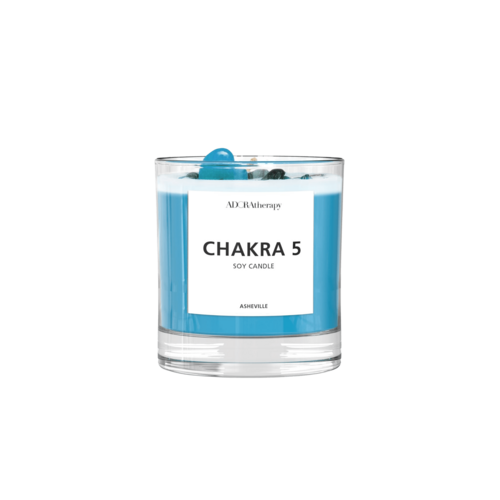 Chakra 5 Lapislazuli Edelstein Kerze