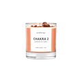 Chakra 2 Sonnenstein Edelstein Kerze