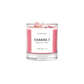 Chakra 7 Strawberry Quartz Gemstone Candle