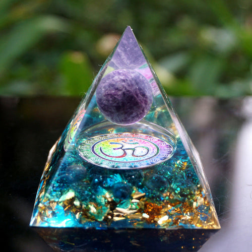 Pyramid 60mm Amethystkugel Naturkristallstein