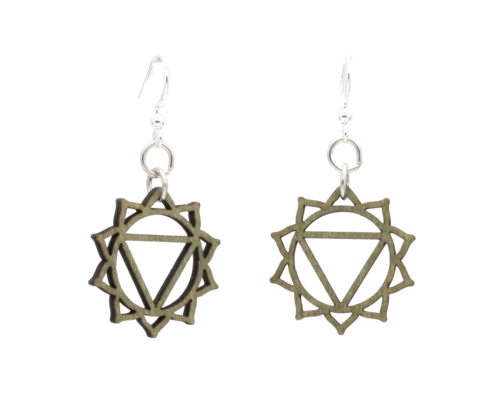 Manipura Chakra Wood Earrings #1634