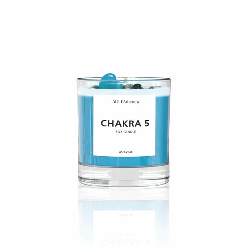 Chakra 5 Lapislazuli Edelstein Kerze