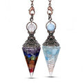 Natural 6 Facet Hexagonal Point Pendant Pendulum for Reiki Wicca