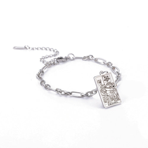 Bracelet à maillons ovales longs Tendance mode série 12 cartes de tarot