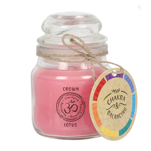 Bougie parfumée Chakra Couronne de 9 cm