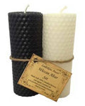 4 1/4" Wicca-Altar-Set schwarz & weiß Lailokens Awen Kerze
