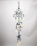 Himmlisches Sonne-Mond-Windspiel mit Perlen