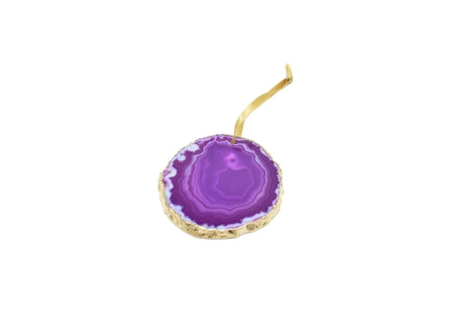 Achat-Ornament mit Gold-Galvanisierung