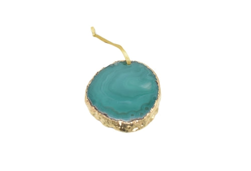 Achat-Ornament mit Gold-Galvanisierung