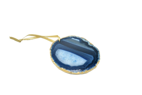 Achat-Ornament mit Gold-Galvanisierung