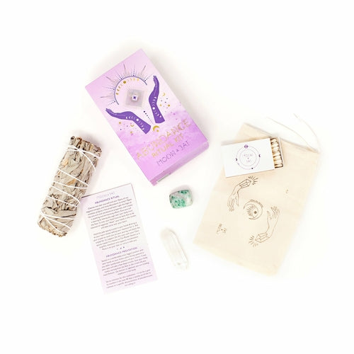 Coffret Rituel d'Abondance avec Cristaux de Jade et de Quartz Clair