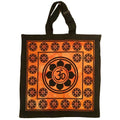 Aum Sanskrit Symbol Lotus Chakra Tie Dye Market Tote Bag Canvas