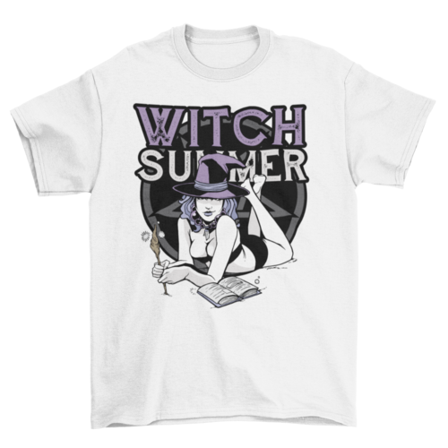 Sommerhexen-Magie-Sprüche-T-Shirt