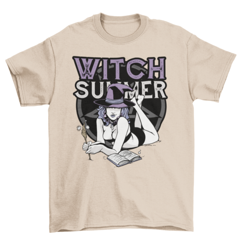 Sommerhexen-Magie-Sprüche-T-Shirt