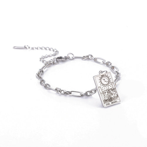 Bracelet à maillons ovales longs Tendance mode série 12 cartes de tarot
