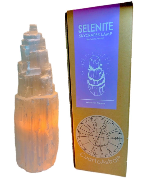 Selenit-Kristall-Wolkenkratzerlampe Prime