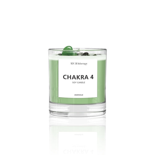 Chakra 4 Aventurin Edelsteinkerze