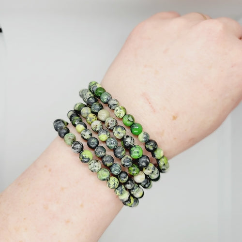Grüne Chrysopras Stein Armbänder Metaphysisch Reiki Boho