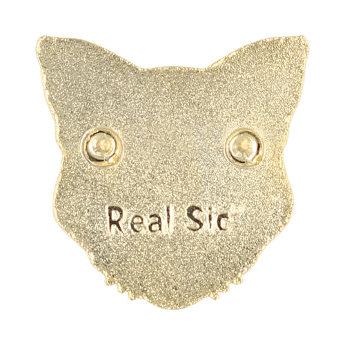 Luna die schwarze Katze – Katzen-Emaille-Pin von Real Sic