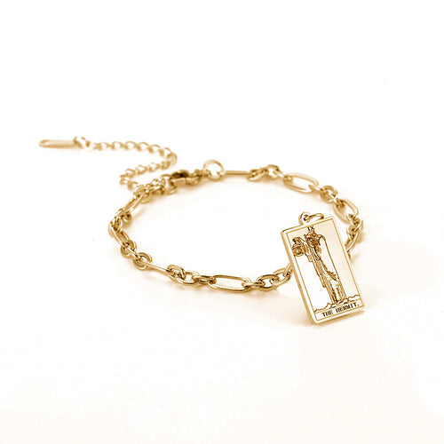 Bracelet à maillons ovales longs Tendance mode série 12 cartes de tarot