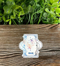 Autocollant de carte de tarot du zodiaque Poissons | Autocollant ou aimant