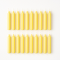 Unscented Pure Wax Stick Candle Pack of 20 (Yellow)