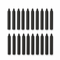 Duftneutrale reine Wachsstabkerze, 20er-Pack (Schwarz)