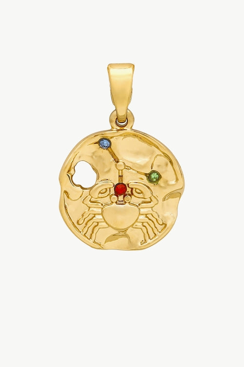 Set aus Skulpturaler Goldhalskette mit Sternzeichen-Anhänger
