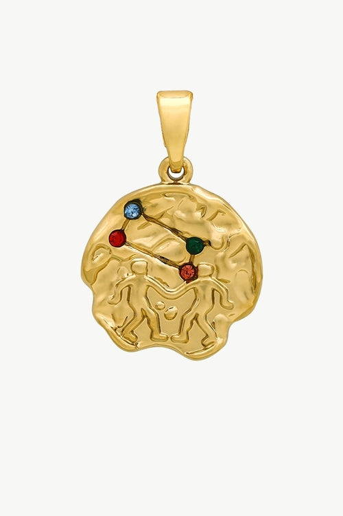 Set aus Skulpturaler Goldhalskette mit Sternzeichen-Anhänger