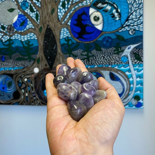 Banded Amethyst Tumbled Stones