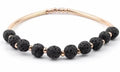 Lava Stein Armband für ätherische Öle – schwarzer Lavastein und Gold