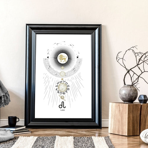 Wandkunstdruck Sternzeichen Löwe
