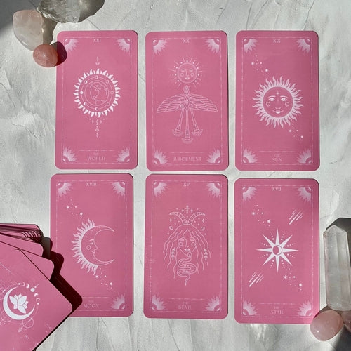 Pink Moon Tarotkarten Kunststofflaminierung