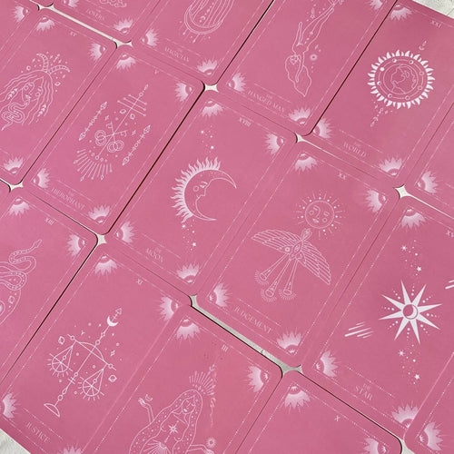 Pink Moon Tarot Cards Plastic lamination