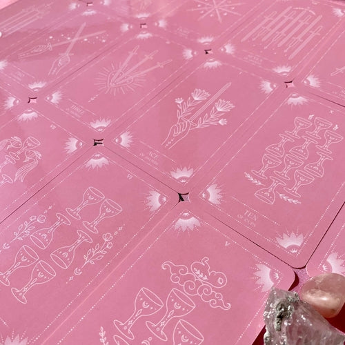 Pink Moon Tarotkarten Kunststofflaminierung