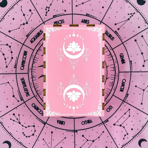Tarot Holzkiste Rosa Lotus