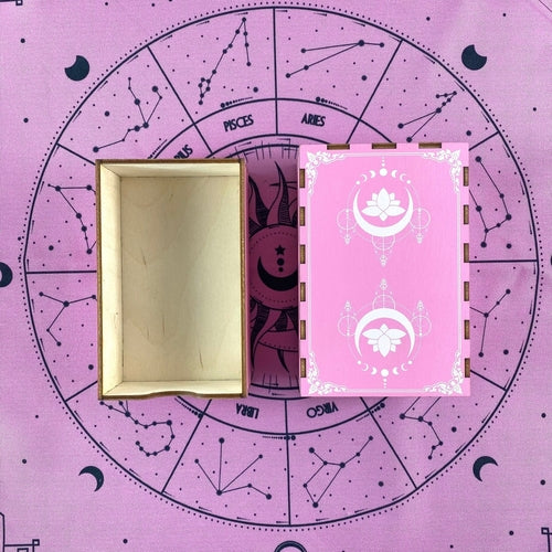 Tarot Holzkiste Rosa Lotus
