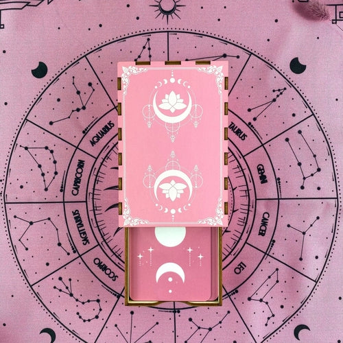 Tarot Holzkiste Rosa Lotus