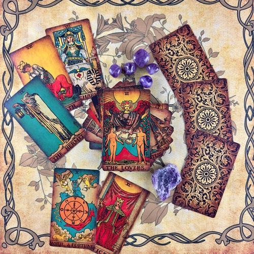Vintage Tarot-Tuch zum Legen