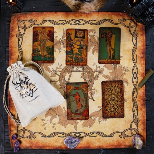 Vintage Tarot-Tuch zum Legen